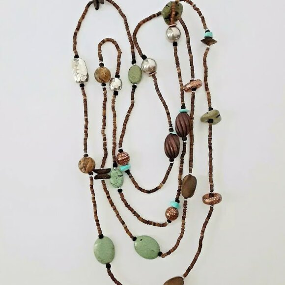 RETIRED SILPADA STERLING HEISHI BEAD NECKLACE - Picture 1 of 5